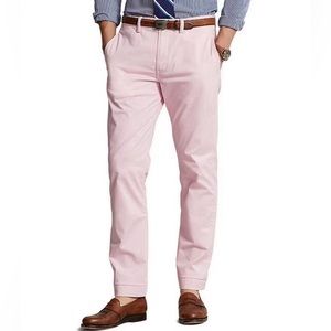 Polo Ralph Lauren straight flat front stretch twill chino pants pink